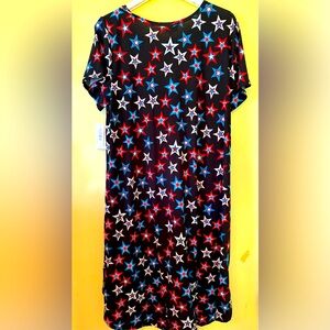 LuLaRoe Black and Red Midi Dress